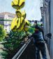 Un balcon, boulevard Haussmann (d‘après Caillebotte et Jeff Koons) - pastel sur papier - 21x24cm - 5 sur 10 - 2014