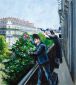 Un balcon, boulevard Haussmann (d‘après Caillebotte et Jeff Koons) - pastel sur papier - 21x24cm - 3 sur 10 - 2014